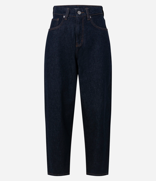 Dark Blue High Waist Carrot Fit Jeans
