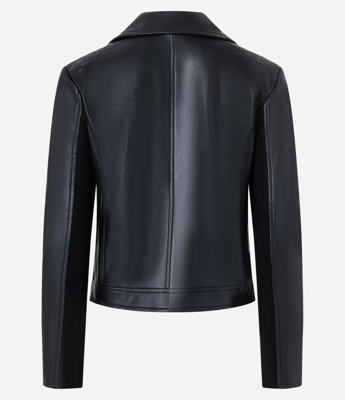 PU Biker Jacket with Roma Stitch Sleeves