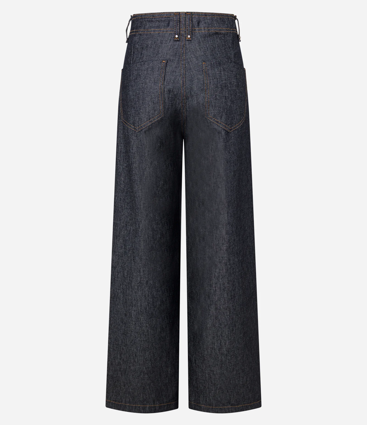 High Waist Wide Leg Jeans with Tailored Waistband